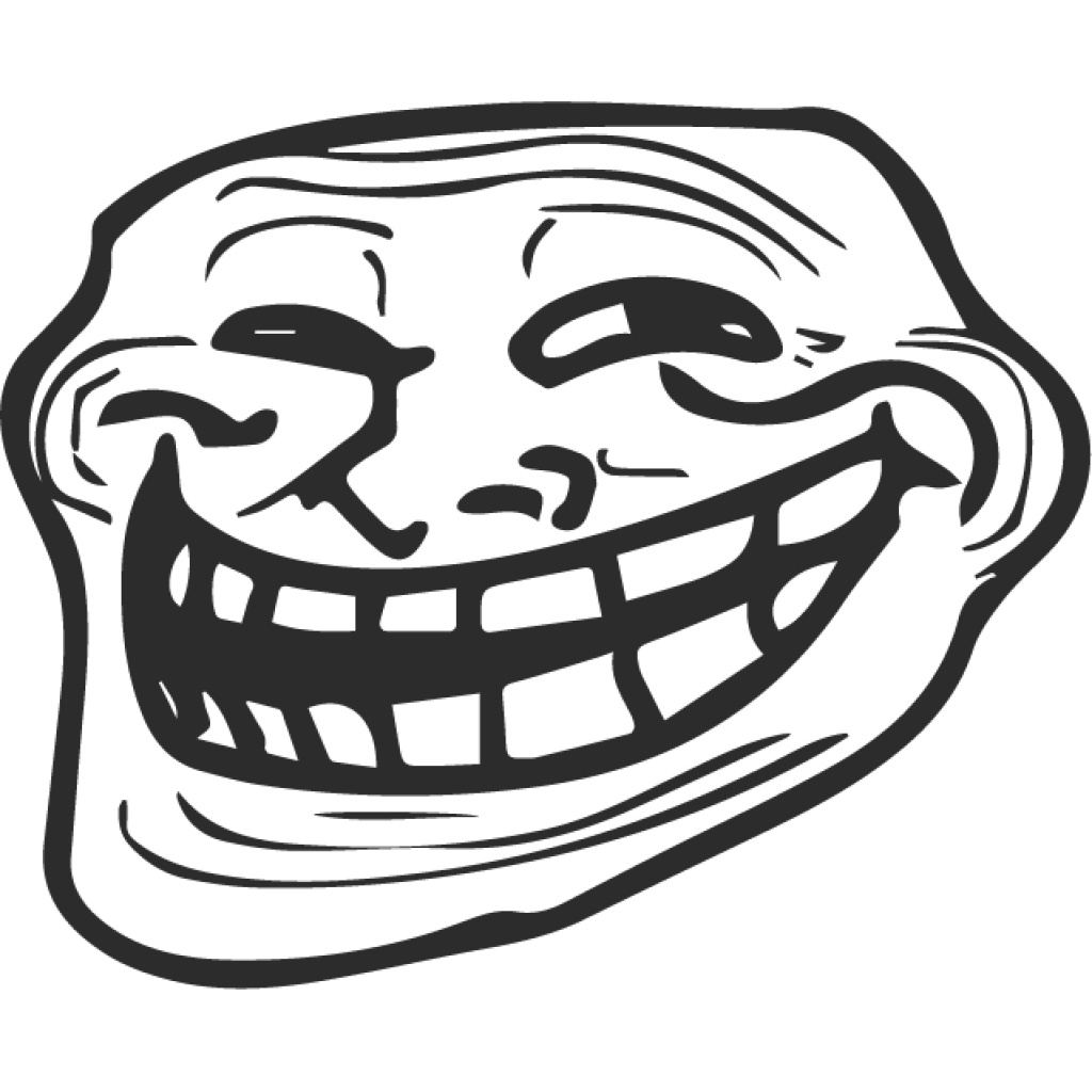 Troll face samolepka Troll face samolepka