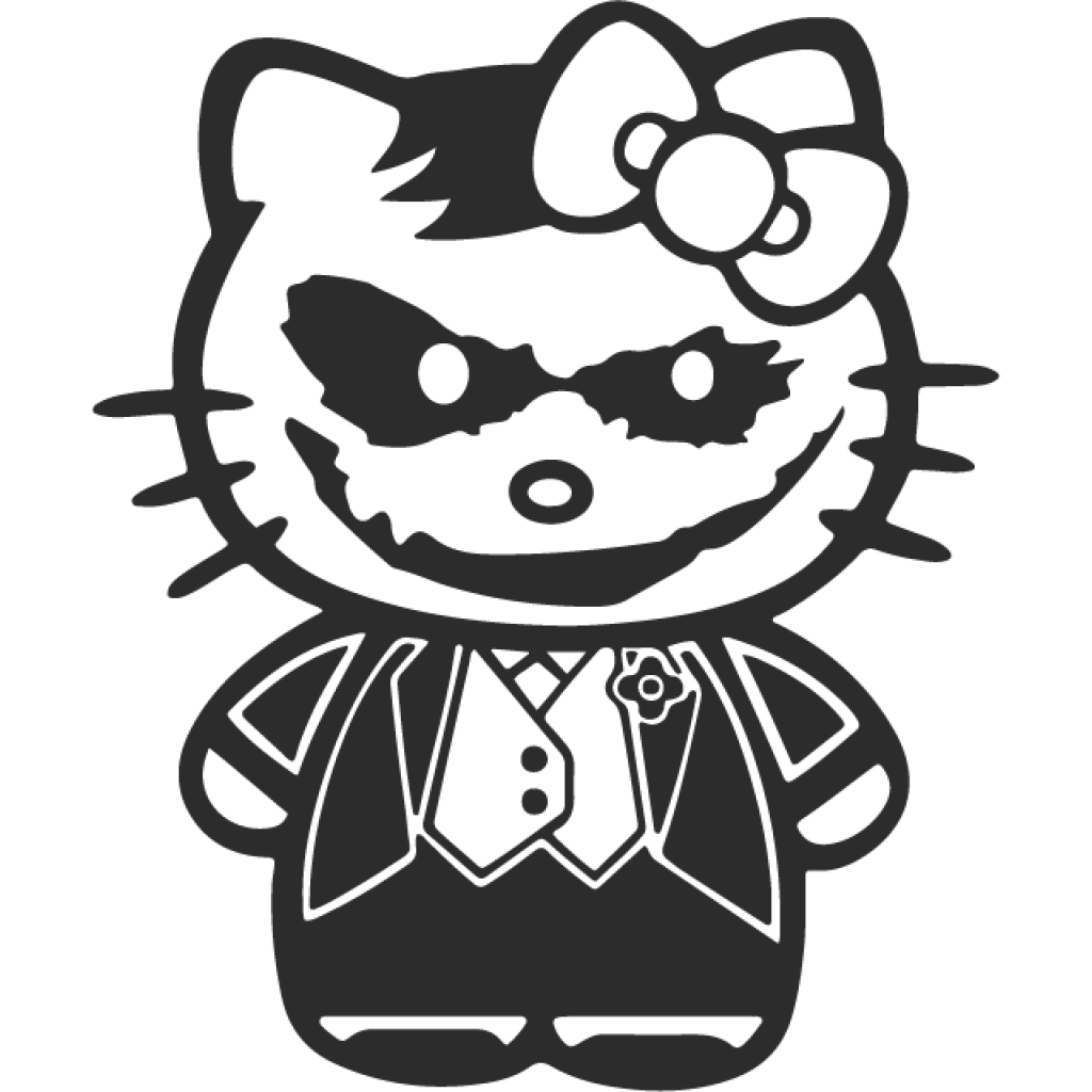 Hello Kitty Joker samolepka Hello Kitty Joker samolepka