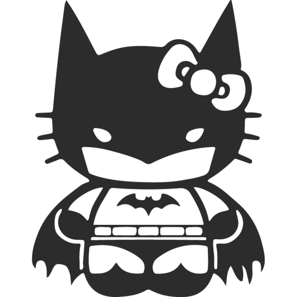 Hello Kitty Batman samolepka Hello Kitty Batman samolepka