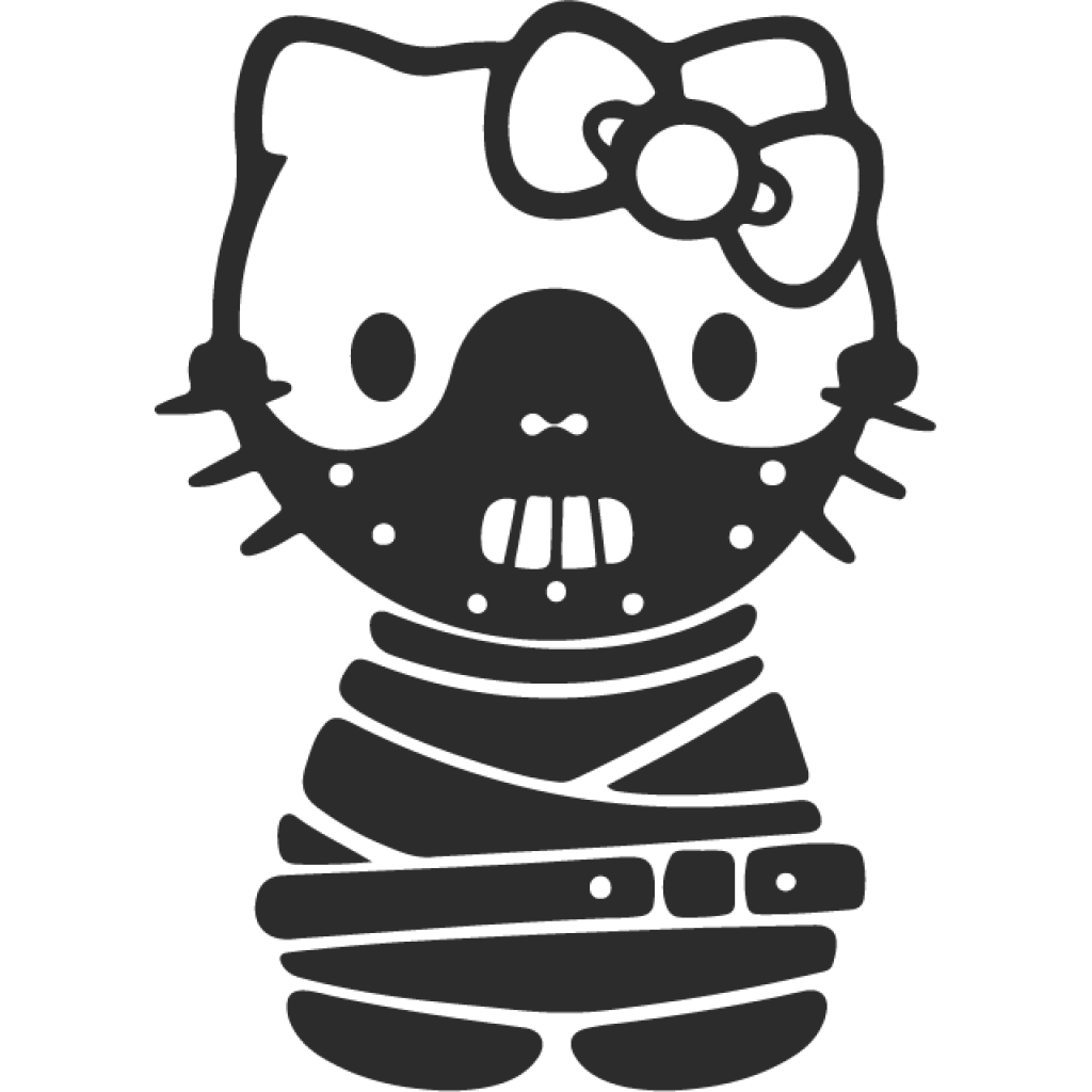 Hello Kitty Hannibal Lecter samolepka Hello Kitty Hannibal Lecter samolepka