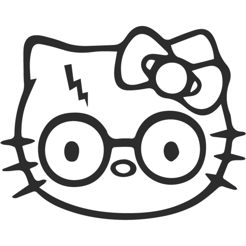Hello Kitty Harry Potter samolepka Hello Kitty Harry Potter samolepka