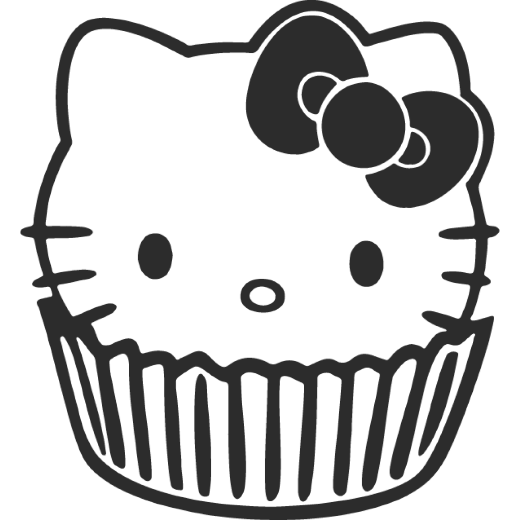 Hello Kitty Muffin samolepka Hello Kitty Muffin samolepka