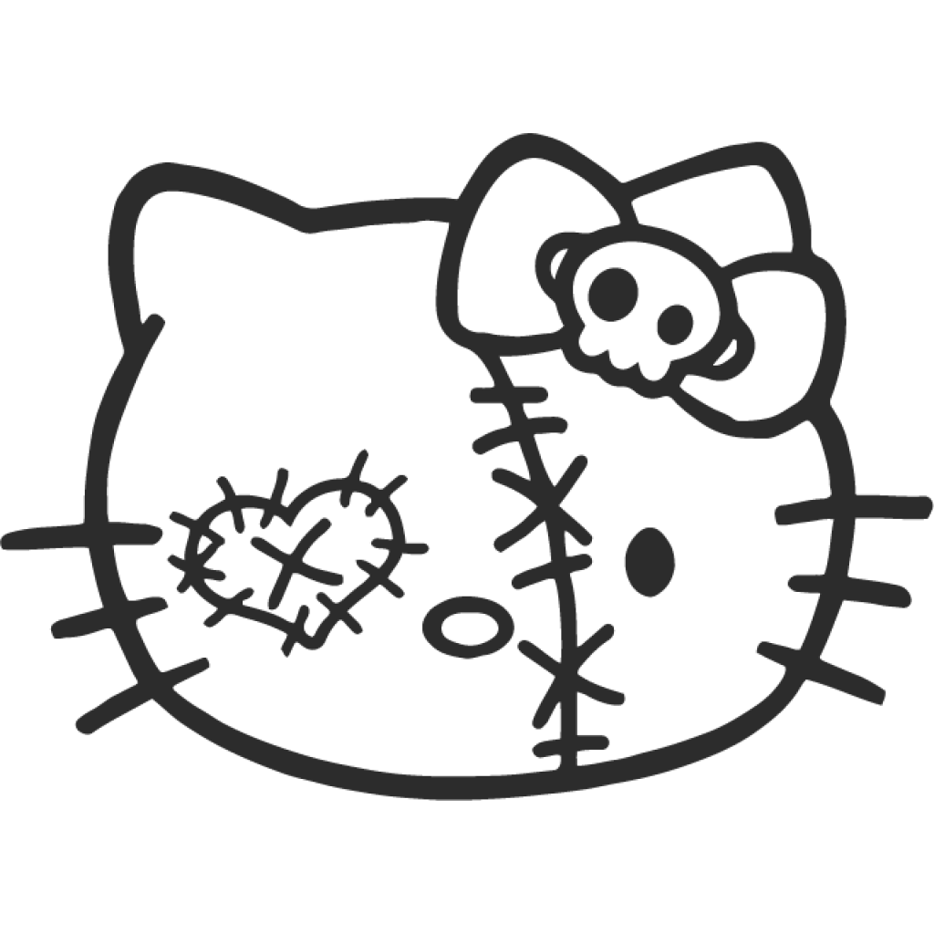 Hello Kitty Zombie samolepka Hello Kitty Zombie samolepka