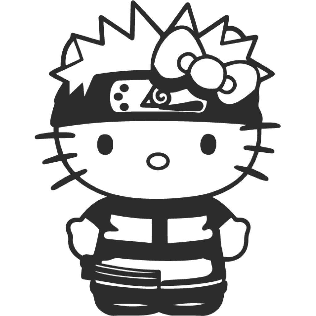 Hello Kitty Naruto samolepka Hello Kitty Naruto samolepka
