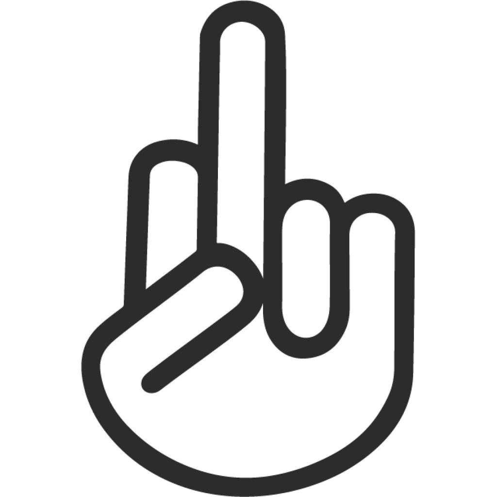 Fuck finger hand samolepka Fuck finger hand samolepka
