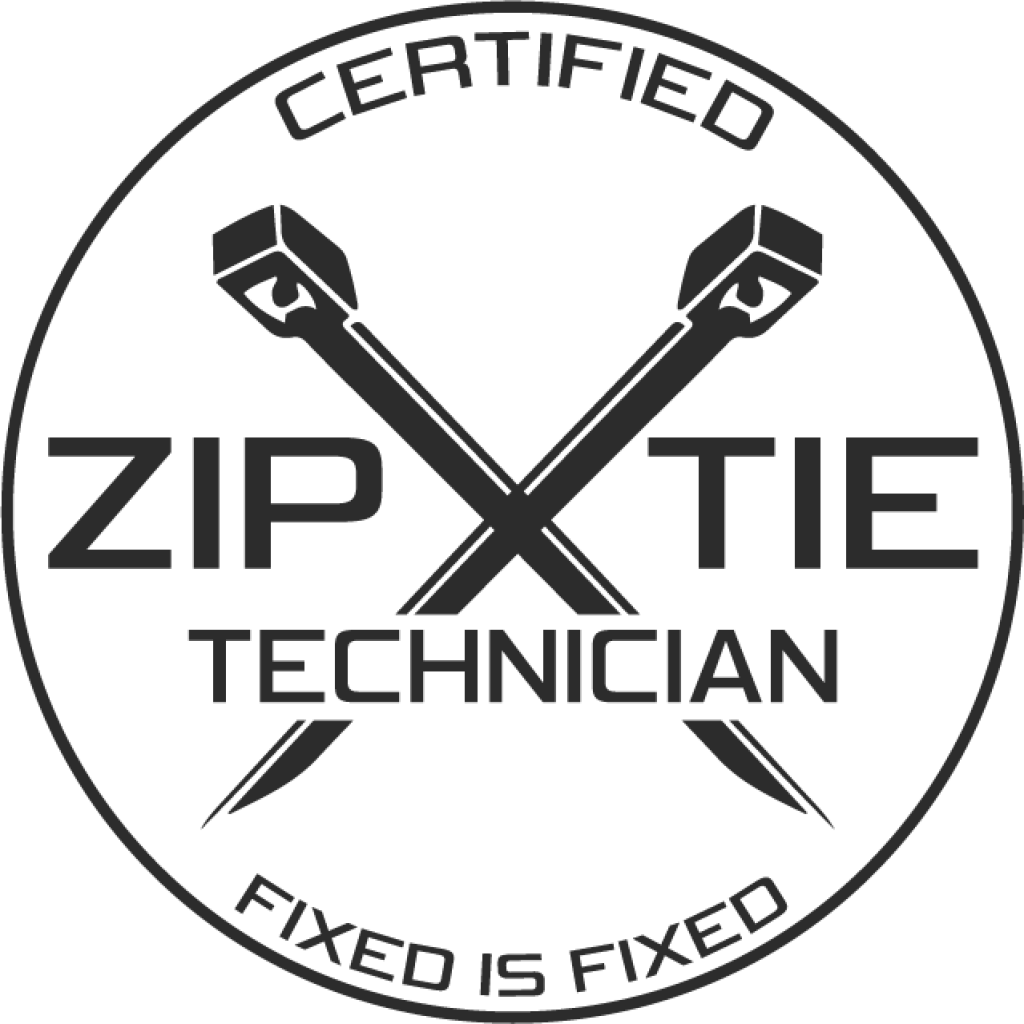 Certified Zip Tie Technician samolepka