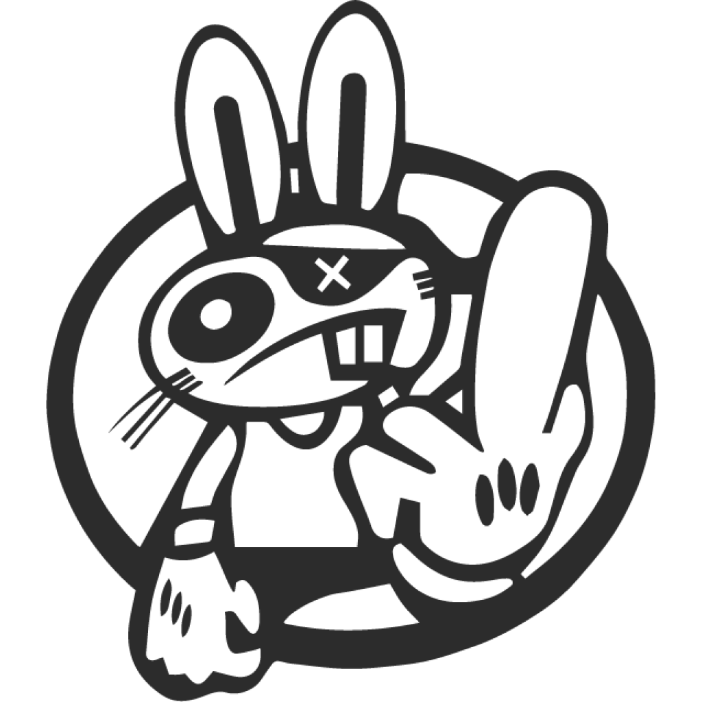 JDM Rabbit Fuck samolepka