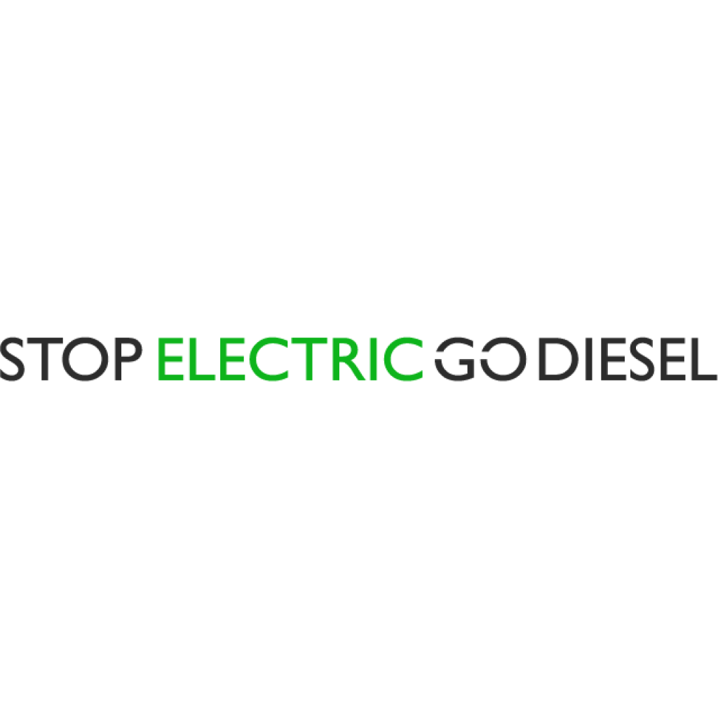 Stop Electric Go Diesel samolepka Stop Electric Go Diesel samolepka