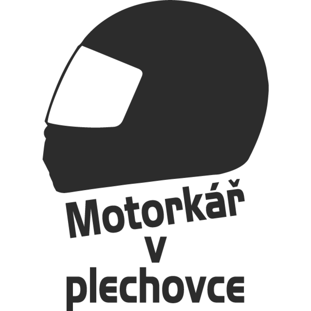 Motorkář v plechovce samolepka Motorkář v plechovce samolepka