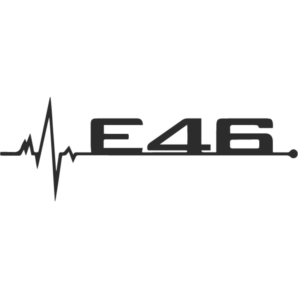 E46 křivka levá strana samolepka E46 křivka levá strana samolepka