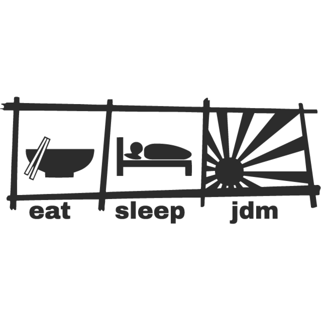 Eat Sleep JDM II samolepka Eat Sleep JDM II samolepka