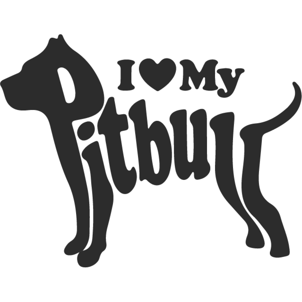I love my Pitbull samolepka I love my Pitbull samolepka