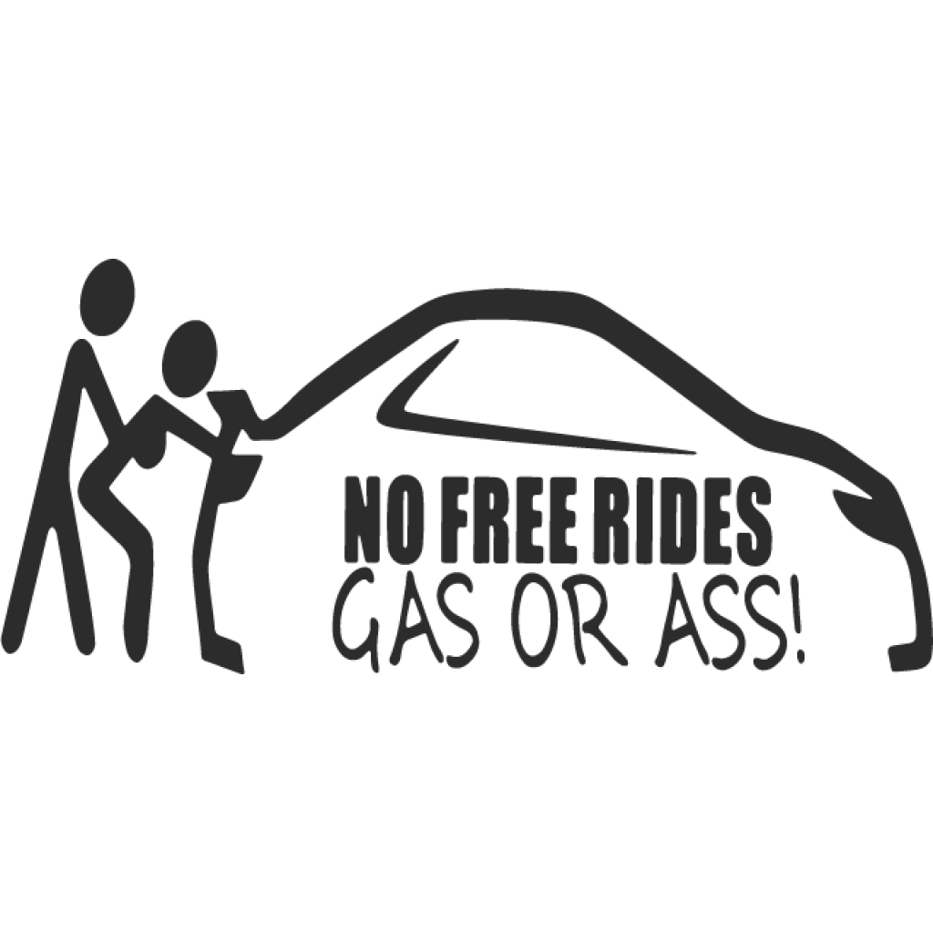 No free rides samolepka No free rides samolepka