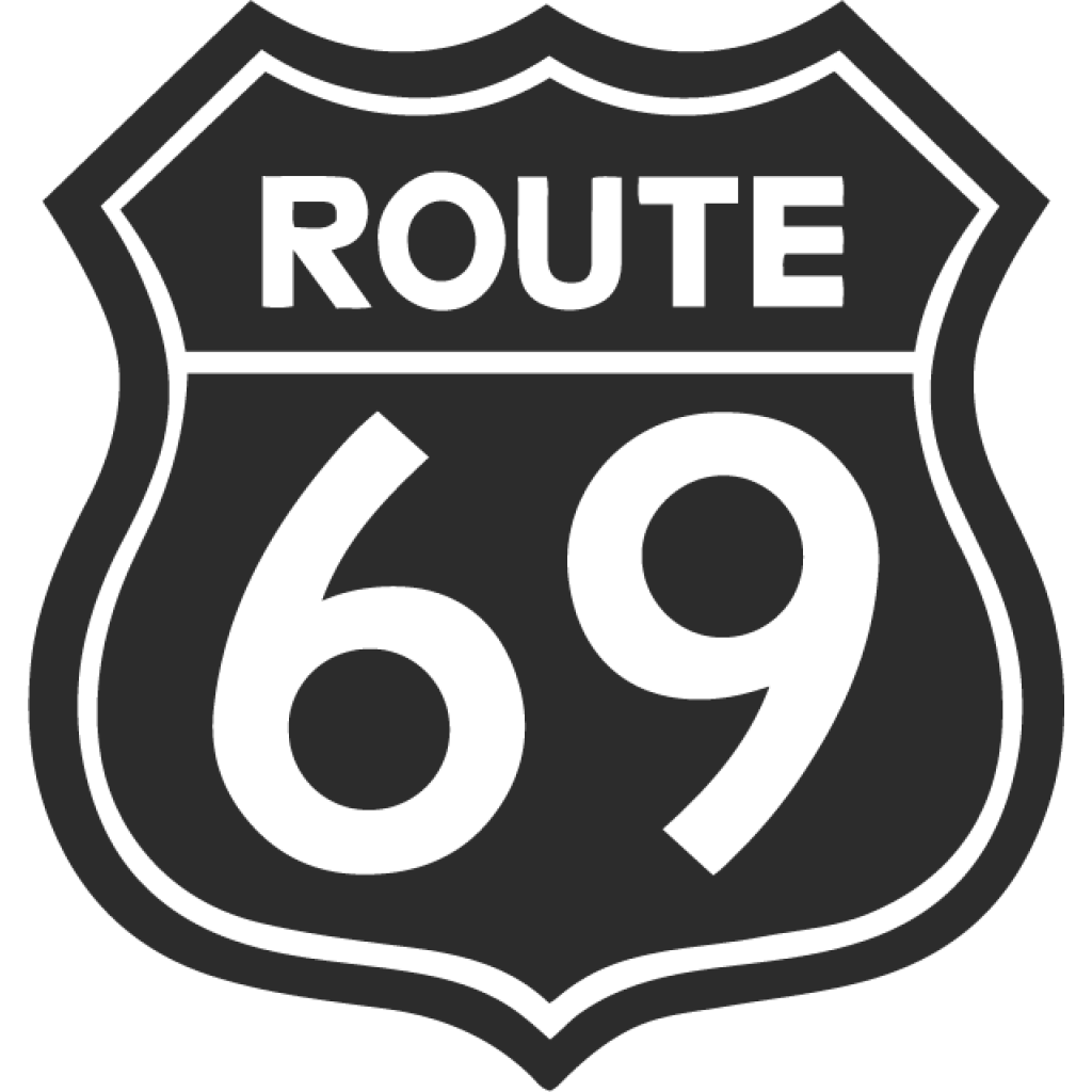 Route 69 samolepka Route 69 samolepka