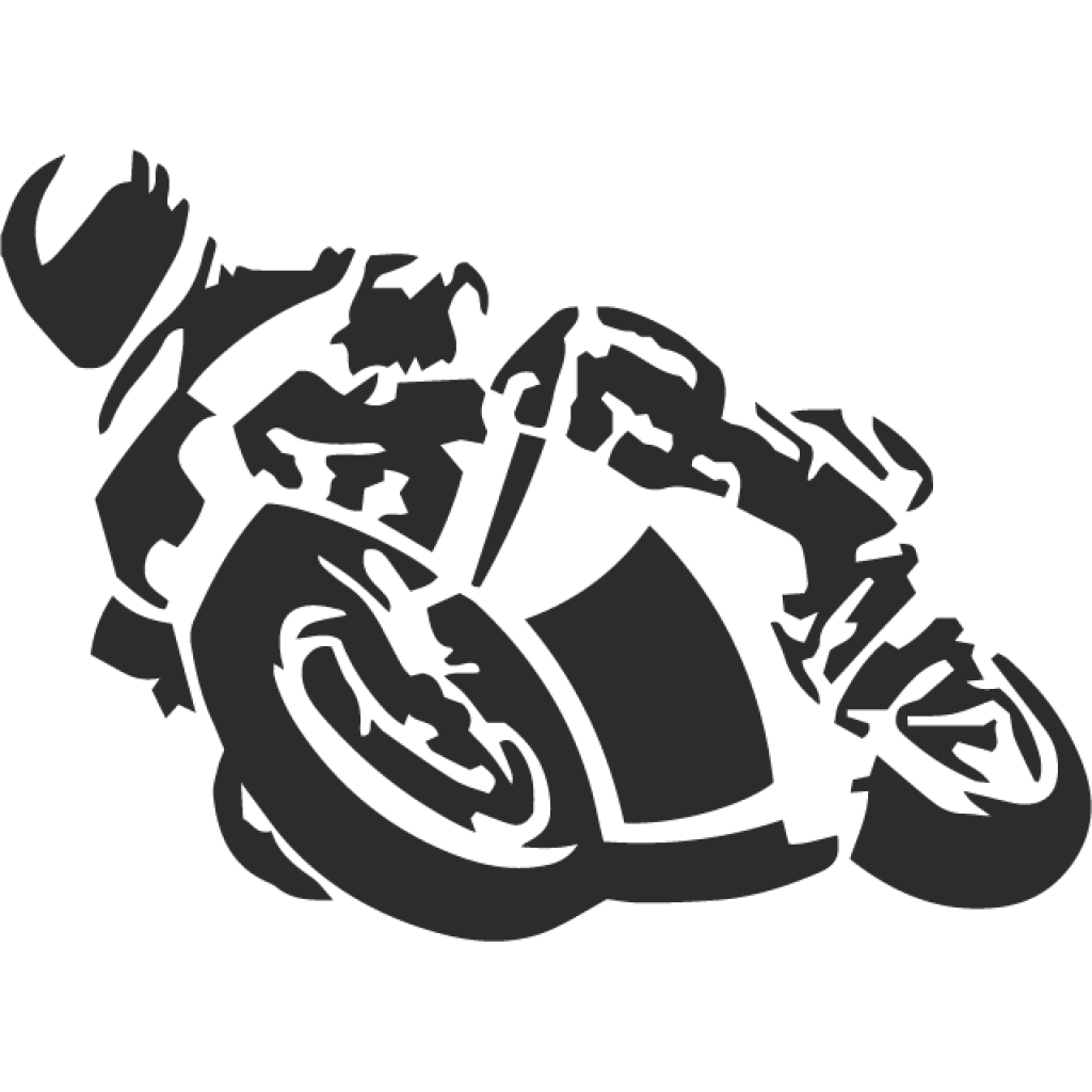 Motorkář silueta samolepka Motorkář silueta samolepka
