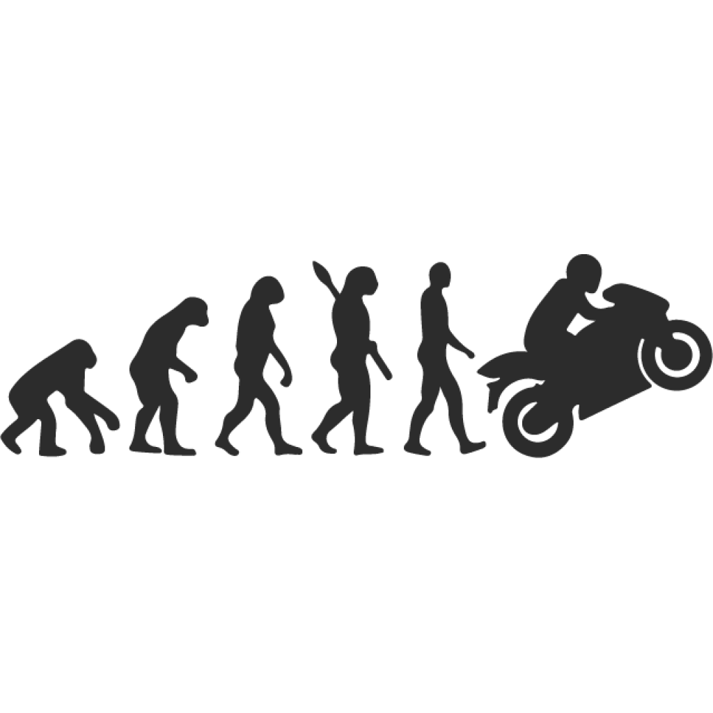 Motorka evoluce samolepka Motorka evoluce samolepka