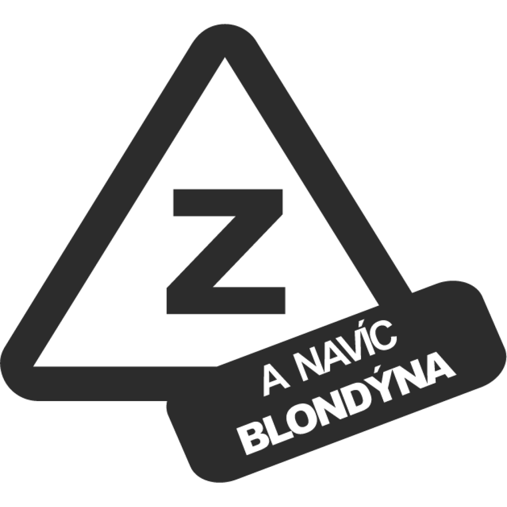 Začátečník a navíc blondýna samolepka Začátečník a navíc blondýna samolepka