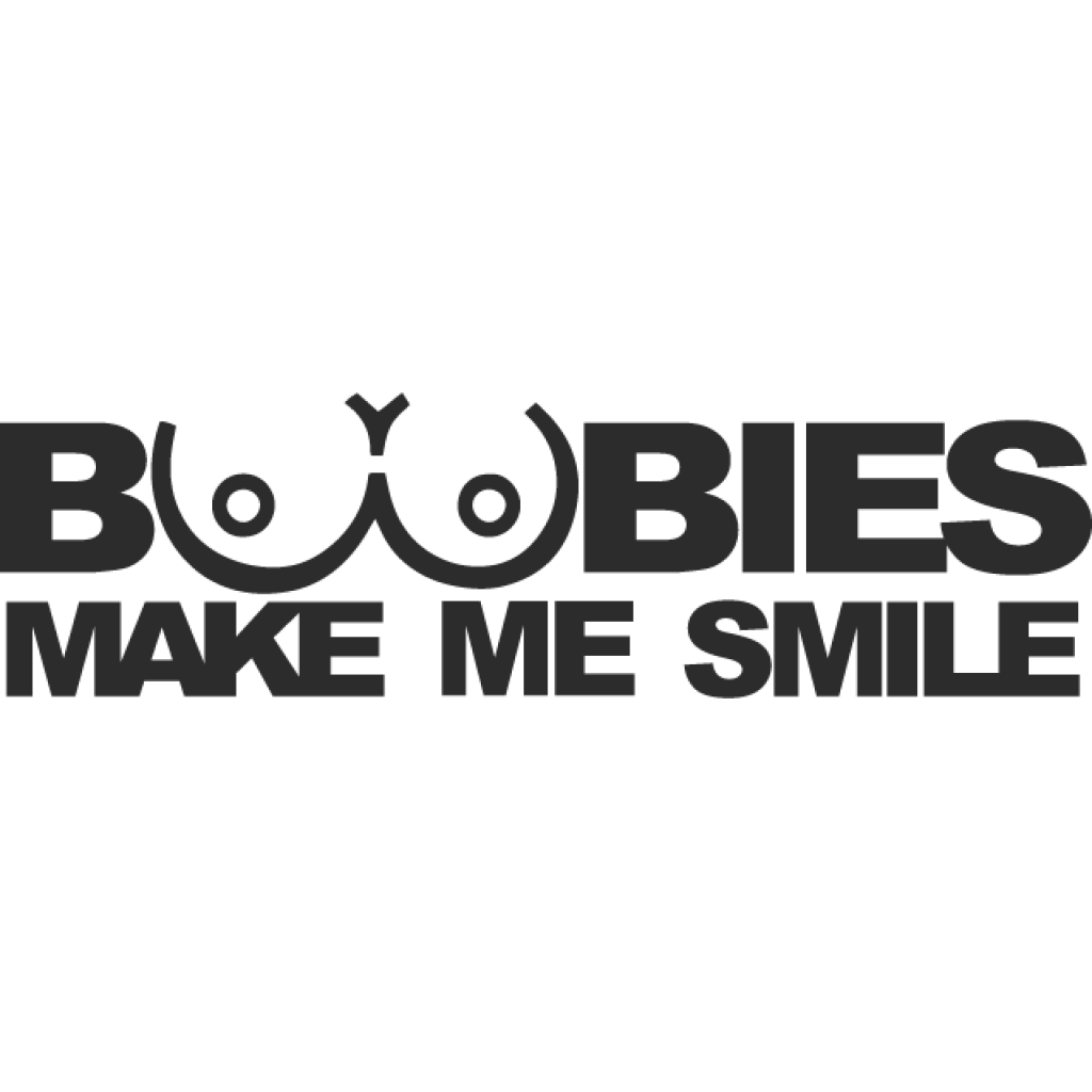 Boobies Make Me Smile samolepka Boobies Make Me Smile samolepka