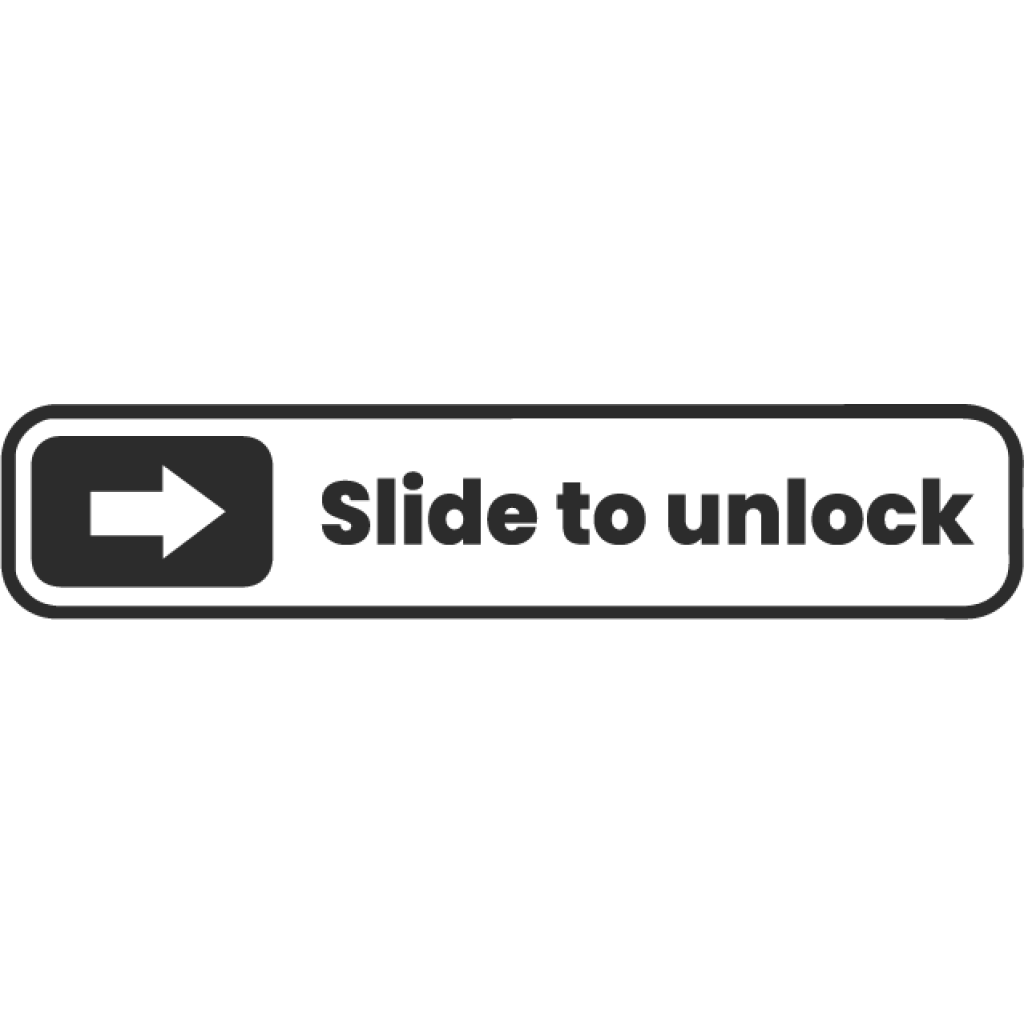 Slide to unlock samolepka Slide to unlock samolepka