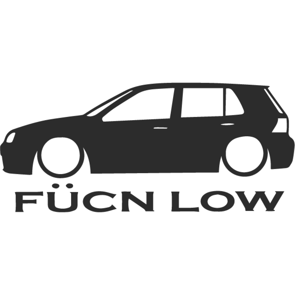 Fucn low VW golf IV samolepka Fucn low VW golf IV samolepka