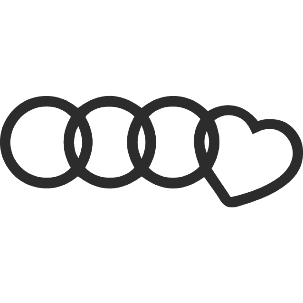 Audi love II samolepka Audi love II samolepka