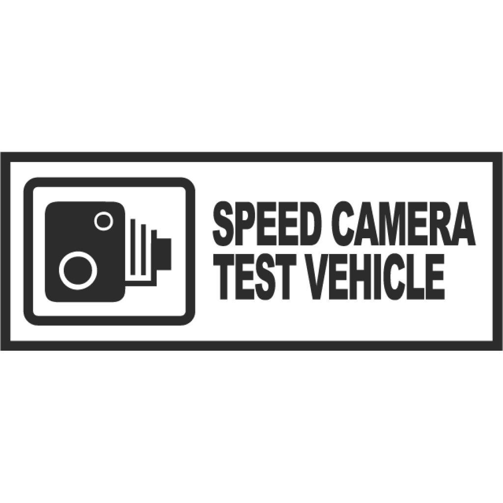 Speed camera test vehicle samolepka Speed camera test vehicle samolepka