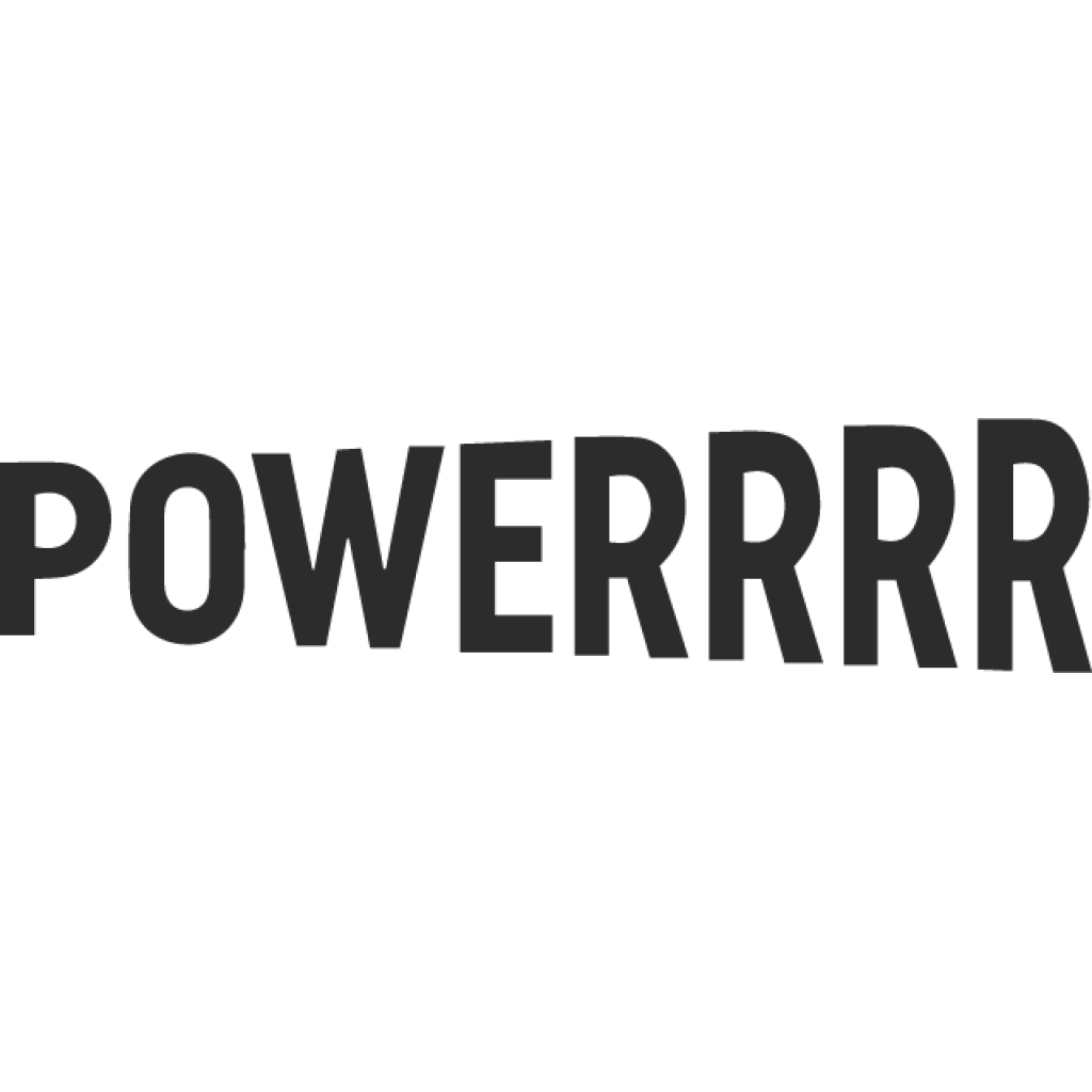 Powerrrr samolepka