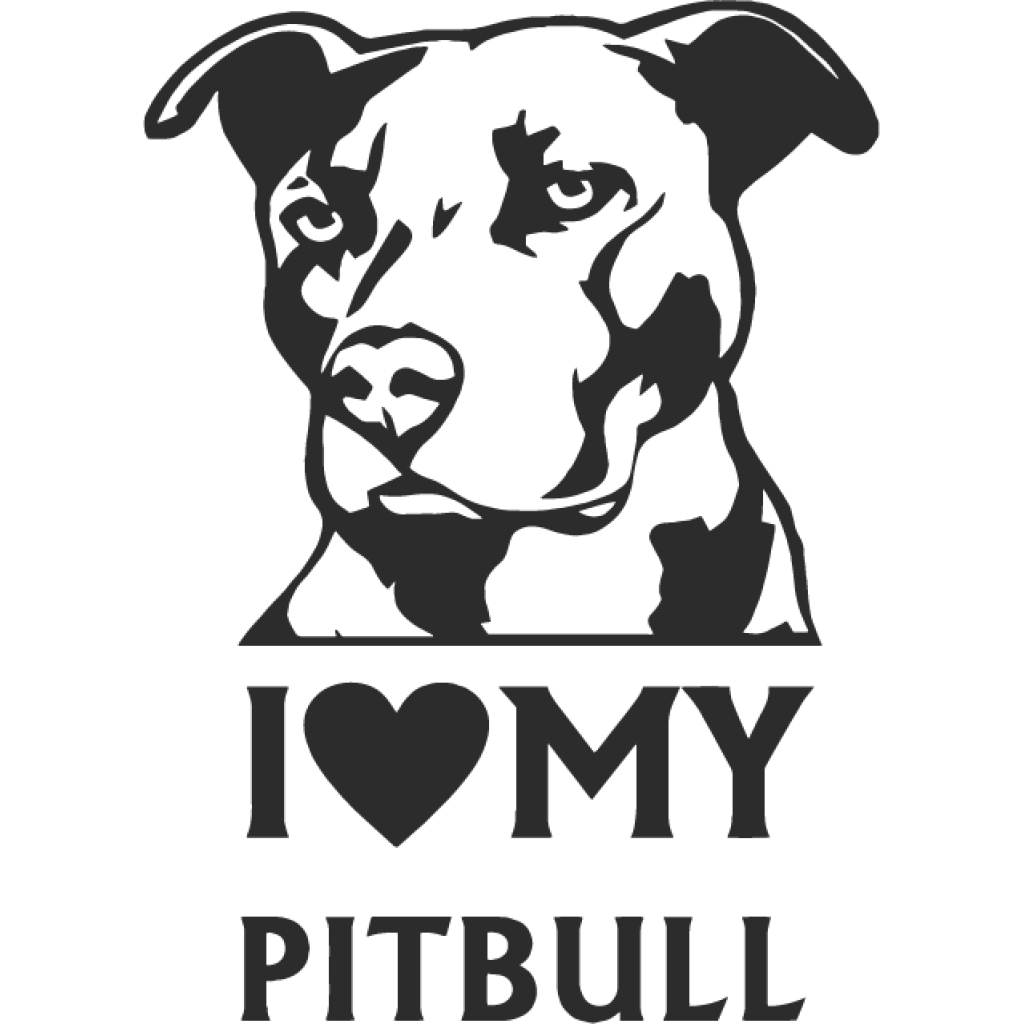 I love my Pitbull II samolepka I love my Pitbull II samolepka