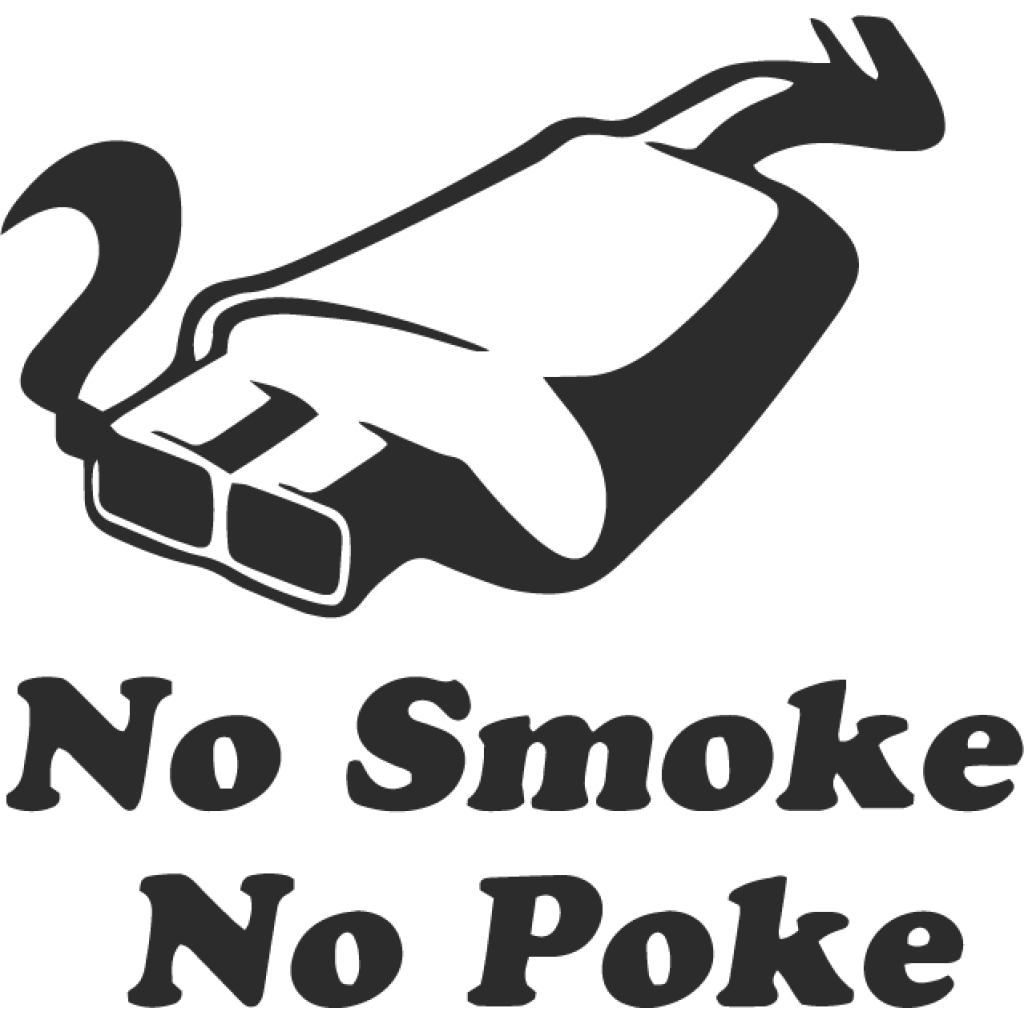 No smoke No poke samolepka No smoke No poke samolepka