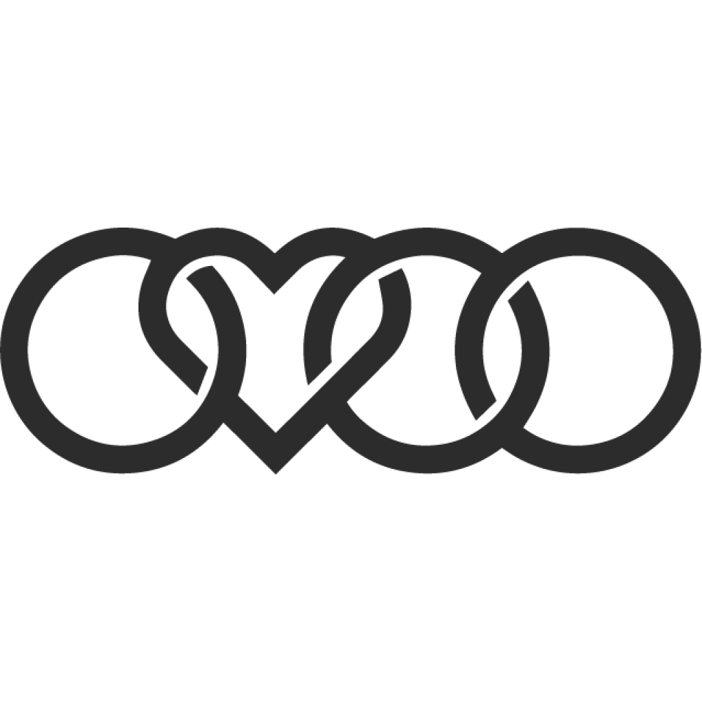 Audi Srdce II samolepka Audi Srdce II samolepka
