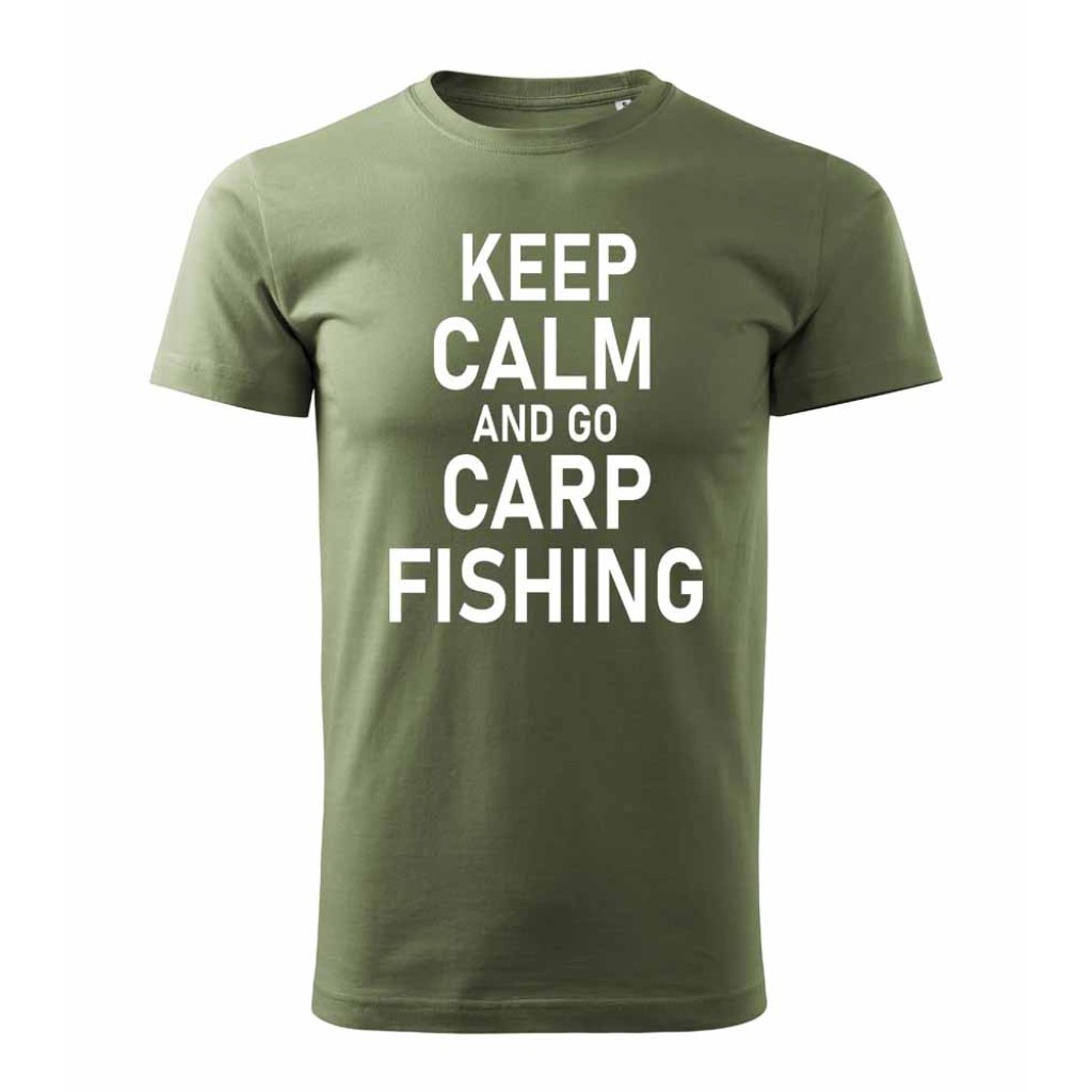 Tričko s potiskem Keep Calm and Go Carp Fishing Tričko s potiskem Keep Calm and Go Carp Fishing